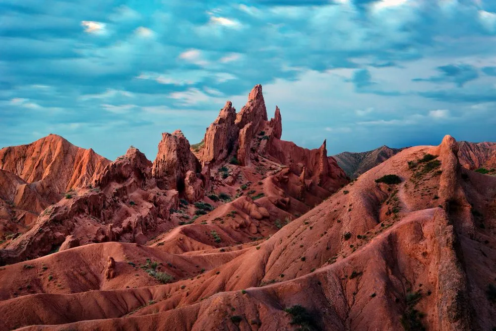 Fairytale Canyon (Skazka) — red sandstone formations near Issyk-Kul, Kyrgyzstan